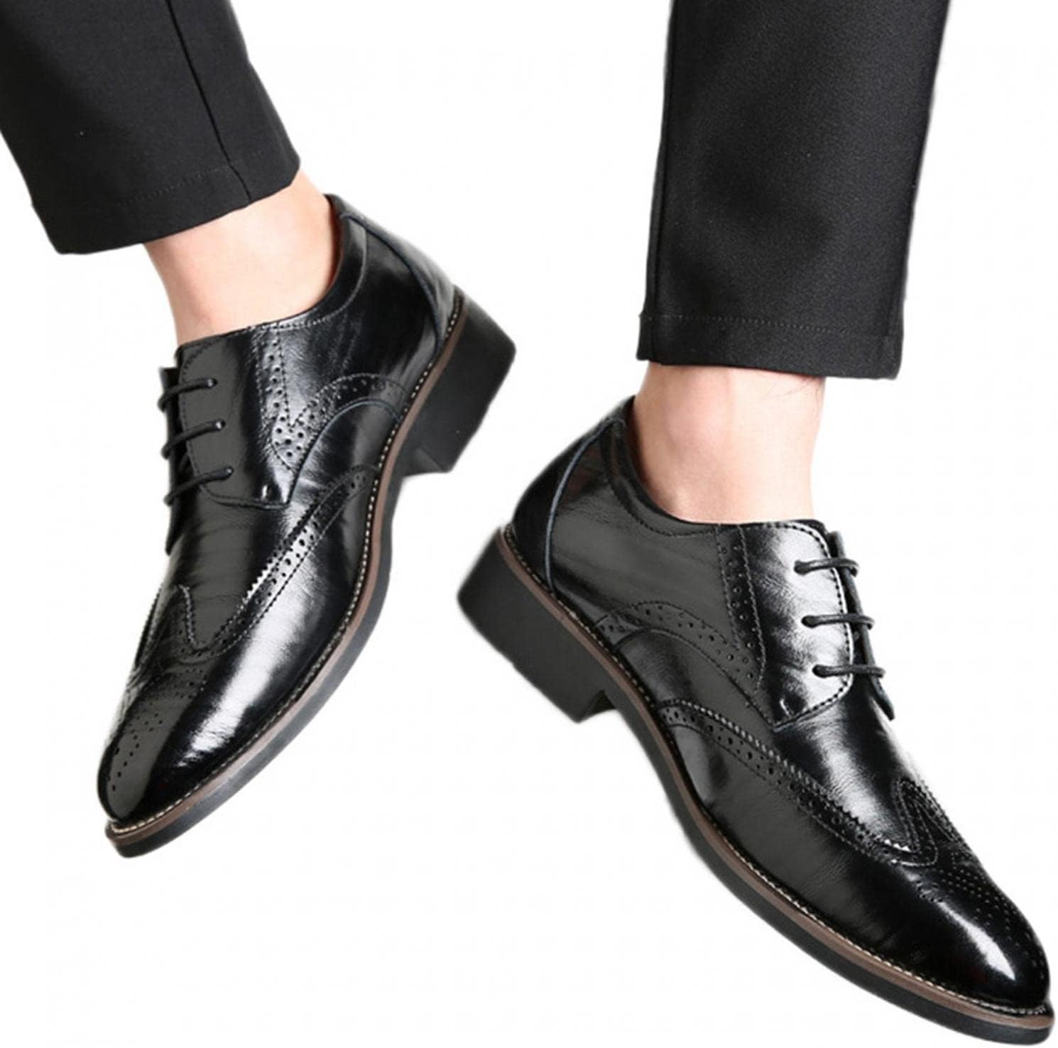 Мужские туфли-оксфорды Hbeylia под смокинг из лакированной кожи с шнуровкой, формальные бизнес-туфли, классические модные туфли с закрытым заостренным носком, кожаные туфли-оксфорды с крыльями для мужчин, для офиса, работы и свадьбы, черный
Мужские туфли-оксфорды Hbeylia под смокинг из лакированной кожи с шнуровкой, формальные бизнес-туфли, классические модные туфли с закрытым заостренным носком, кожаные туфли-оксфорды с крыльями для мужчин, для офиса, работы и свадьбы, черный