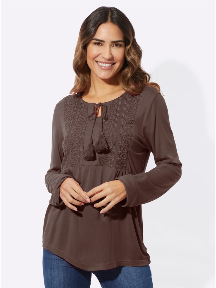Рубашка-туника шоколадного цвета Sieh an!
Рубашка-туника шоколадного цвета Sieh an!