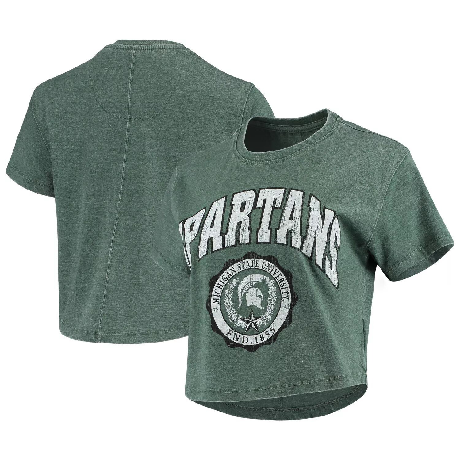 Женская укороченная футболка Pressbox Green Michigan State Spartans Edith Vintage Burnout
Женская укороченная футболка Pressbox Green Michigan State Spartans Edith Vintage Burnout