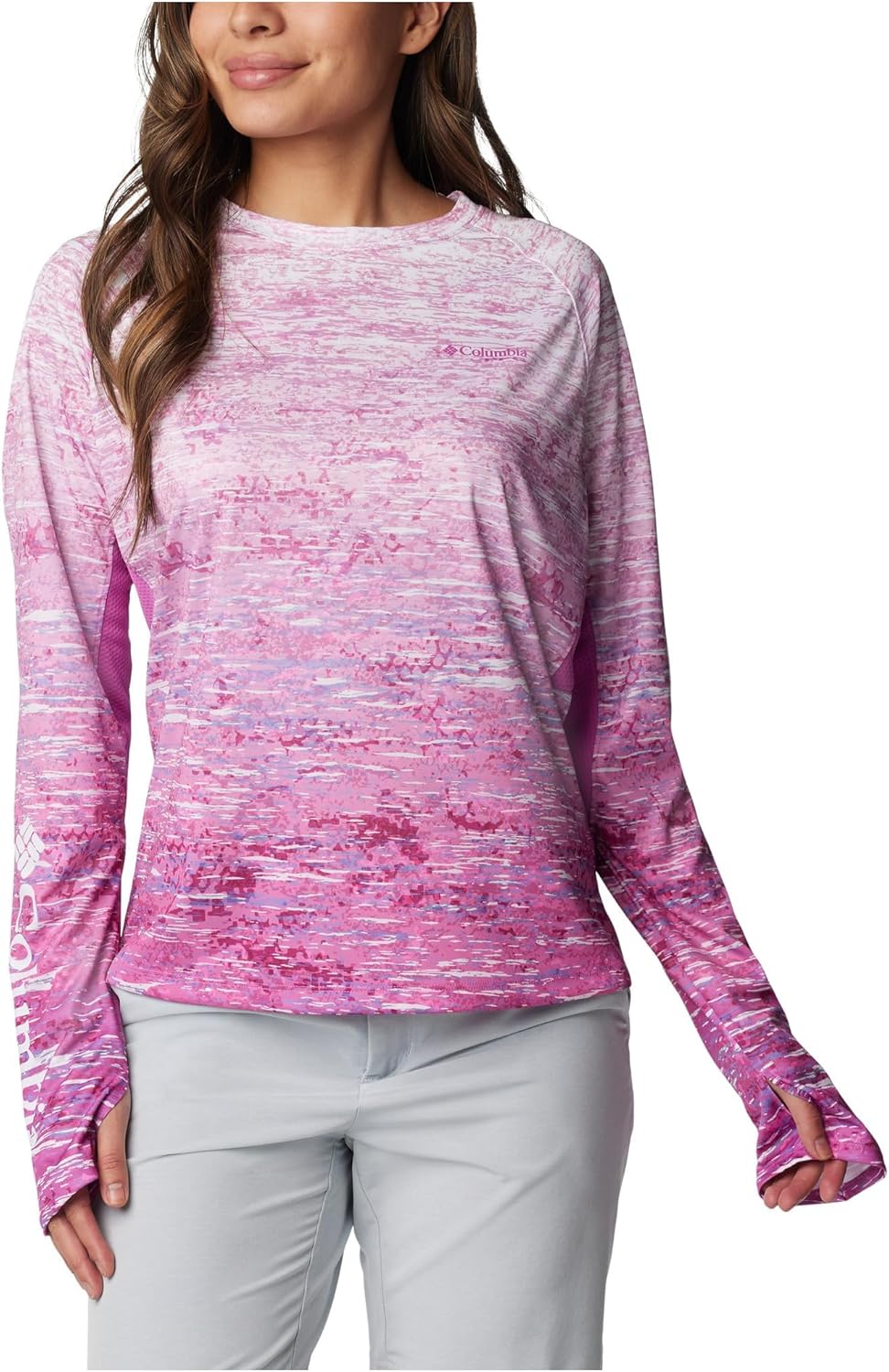 Женская футболка Columbia Super Tidal с длинным рукавом и вентиляционным отверстием, Bright Lavender Digiscale Fade
Женская футболка Columbia Super Tidal с длинным рукавом и вентиляционным отверстием, Bright Lavender Digiscale Fade