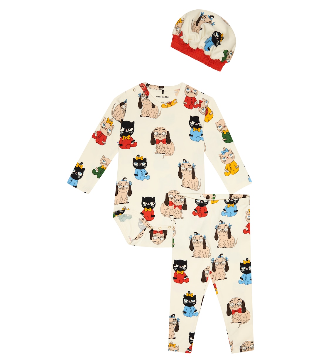 Детский комплект из боди, штанов и шапочки Mini Rodini, разноцветный
Детский комплект из боди, штанов и шапочки Mini Rodini, разноцветный