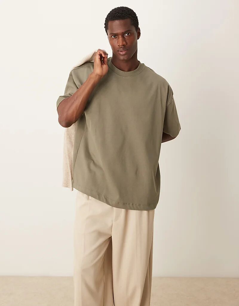 Футболка премиум-класса из плотной ткани oversize плотностью 300 г/м² цвета хаки ASOS DESIGN
Футболка премиум-класса из плотной ткани oversize плотностью 300 г/м² цвета хаки ASOS DESIGN