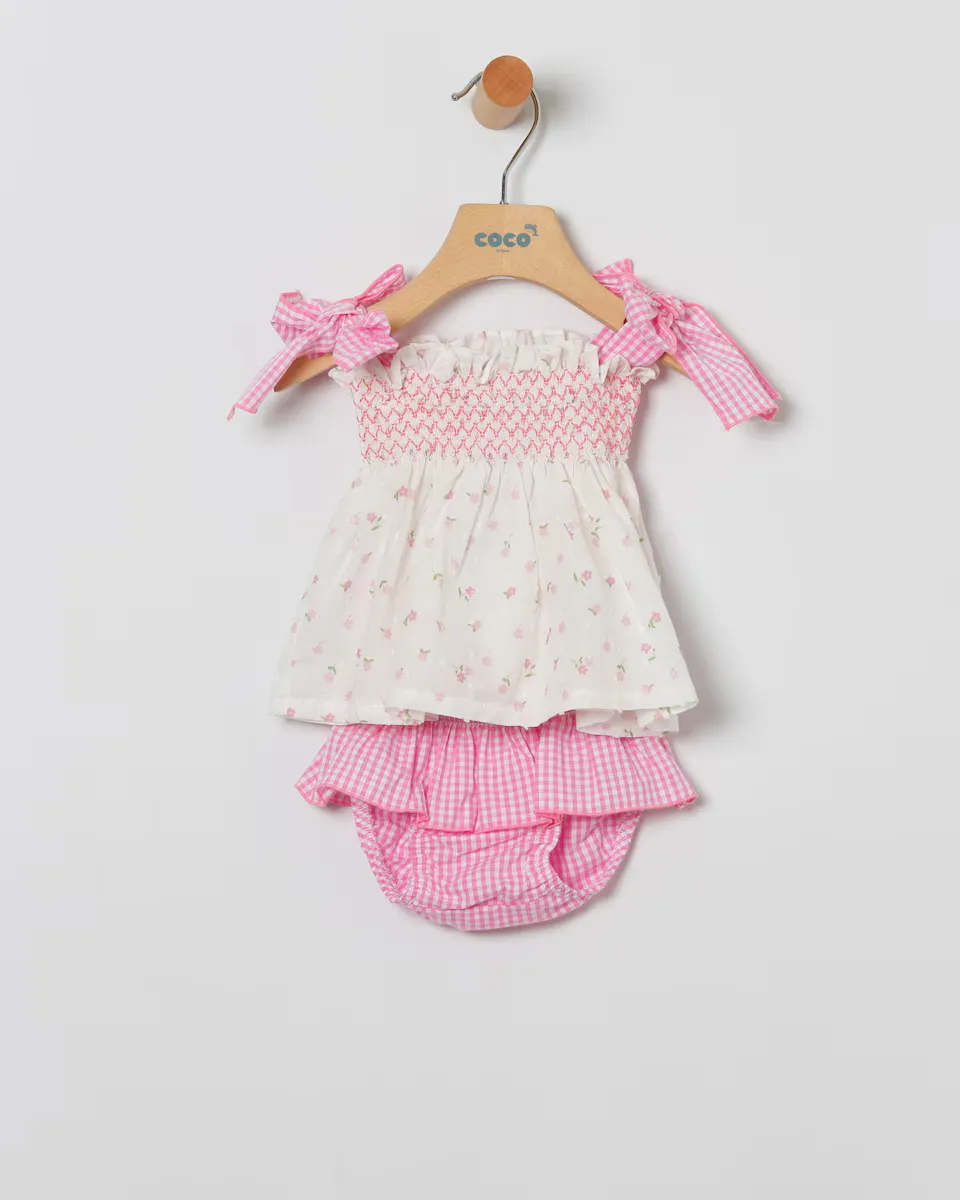 Платье для девочки с принтом и трусиками в клеточку Coco Acqua, фуксия
Платье для девочки с принтом и трусиками в клеточку Coco Acqua, фуксия