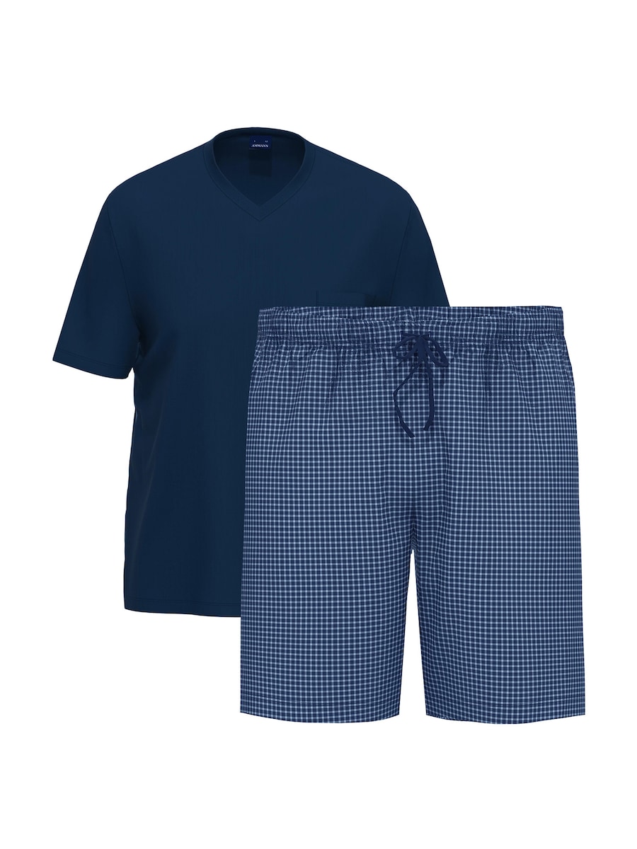 Короткая пижама Ammann Night & Home Cotton, синий
Короткая пижама Ammann Night & Home Cotton, синий