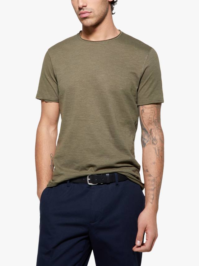 Хлопчатобумажная футболка обычного кроя необработанного кроя SISLEY, зеленый
Хлопчатобумажная футболка обычного кроя необработанного кроя SISLEY, зеленый