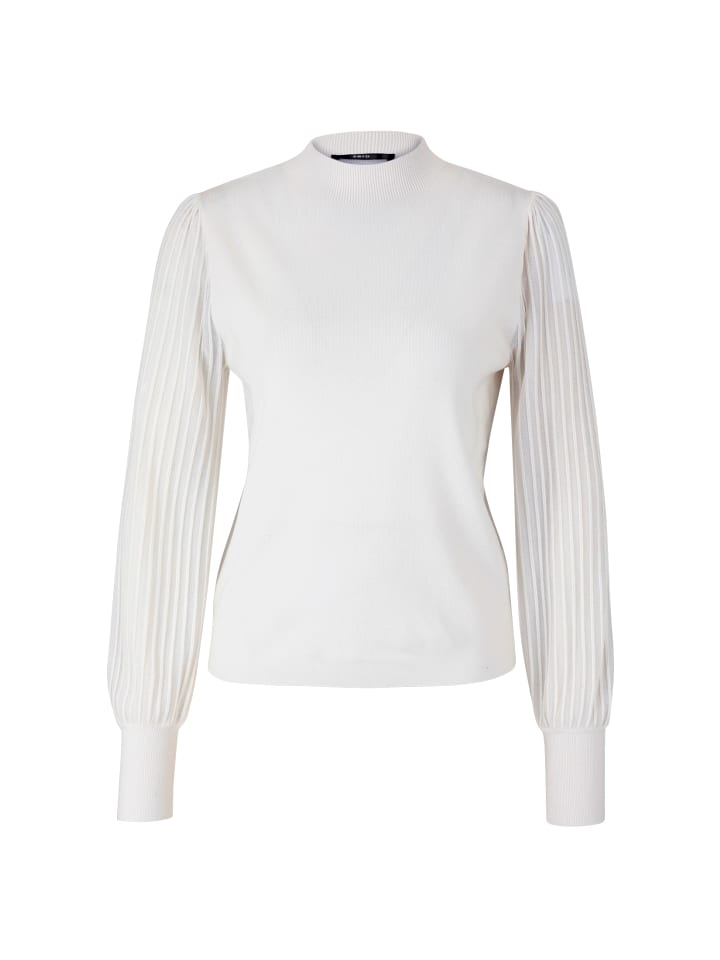 Вязаный свитер с прозрачными рукавами в кремово-белом цвете Zero
Вязаный свитер с прозрачными рукавами в кремово-белом цвете Zero