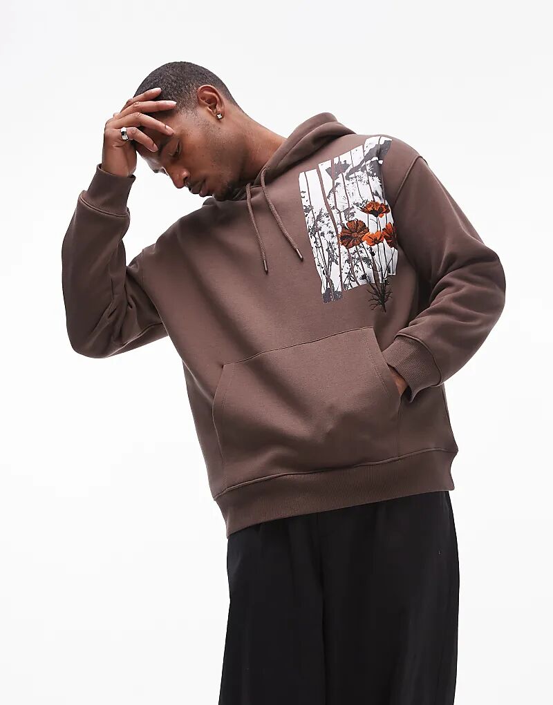 Толстовка свободного кроя с цветочным принтом и вышивкой коричневого цвета Topman
Толстовка свободного кроя с цветочным принтом и вышивкой коричневого цвета Topman