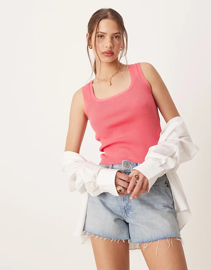 Майка AWARE из трикотажного полотна в рубчик, розового цвета
Майка AWARE из трикотажного полотна в рубчик, розового цвета