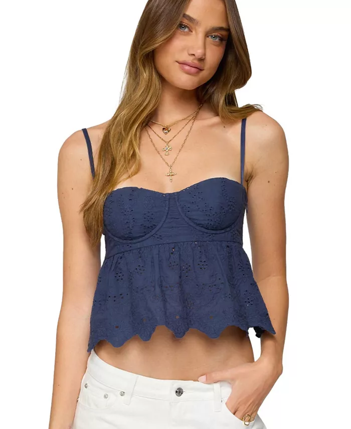 Женский корсет Emme с ажурными вставками Edikted, синий
Женский корсет Emme с ажурными вставками Edikted, синий