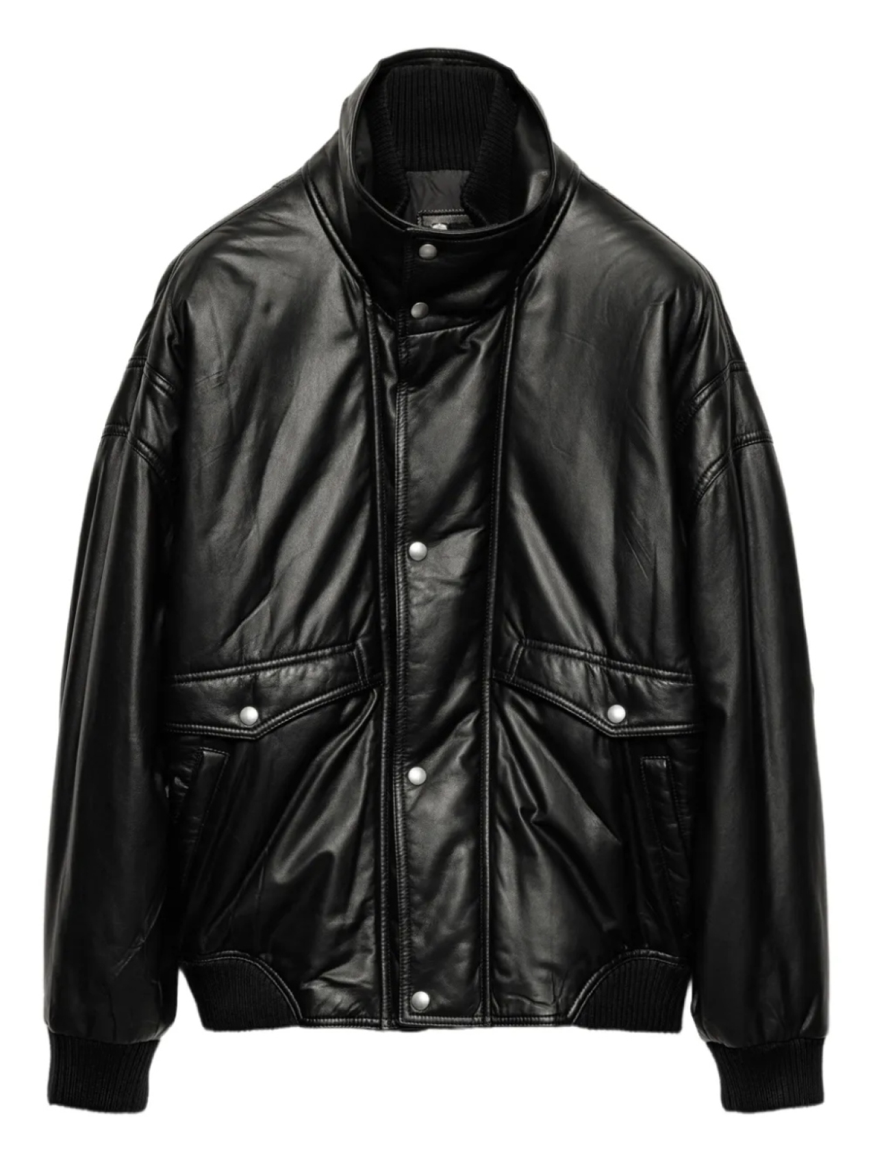 Prada кожаный бомбер, черный
Prada кожаный бомбер, черный