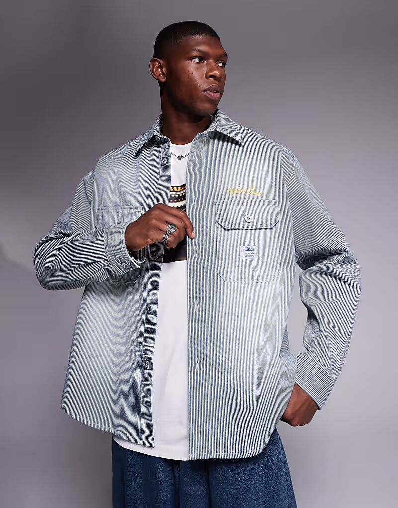 Рубашка свободного кроя Hugo Blue Ebolt из денима синего цвета
Рубашка свободного кроя Hugo Blue Ebolt из денима синего цвета