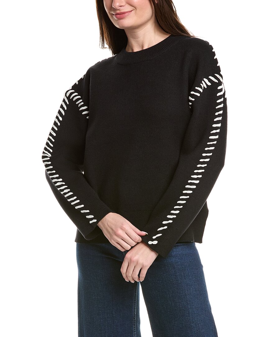 Свитер с обметочным швом от английской фабрики English Factory, черный
Свитер с обметочным швом от английской фабрики English Factory, черный