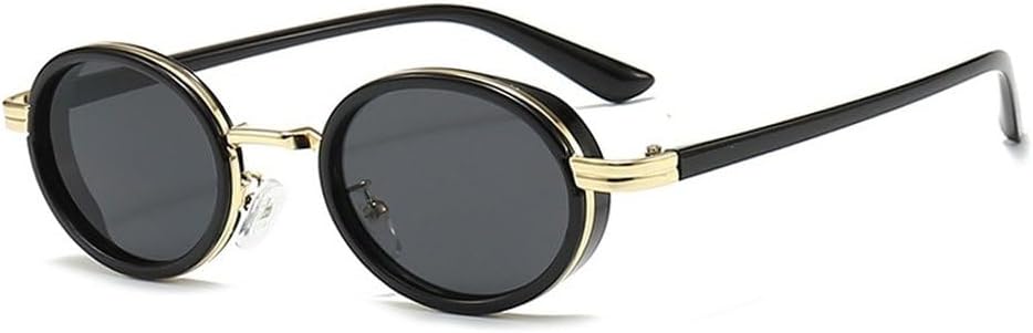 Маленькие овальные панк-солнцезащитные очки для мужчин, винтажные, полуметаллические, женские, градиентные, UV400, голубые, чайные солнцезащитные очки SKFGNX, Black Golden Gray
Маленькие овальные панк-солнцезащитные очки для мужчин, винтажные, полуметаллические, женские, градиентные, UV400, голубые, чайные солнцезащитные очки SKFGNX, Black Golden Gray