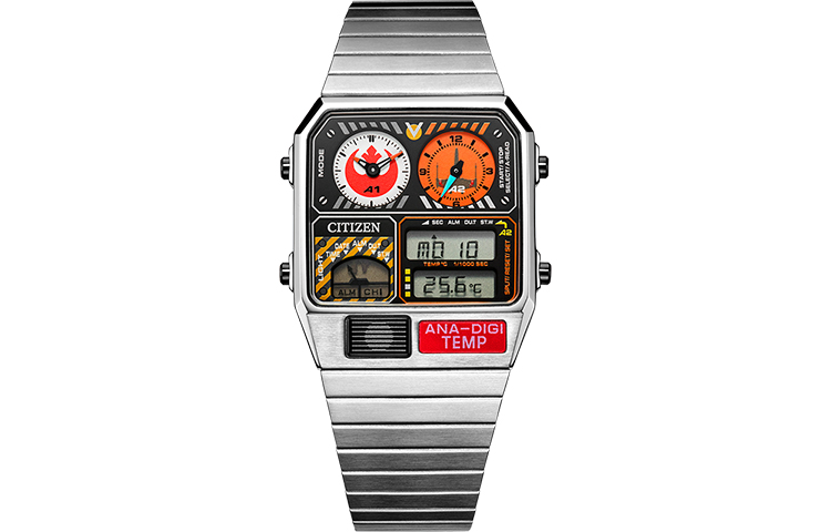 CITIZEN Мужские часы Star Wars с кварцевым механизмом, стальной браслет, черный циферблат
CITIZEN Мужские часы Star Wars с кварцевым механизмом, стальной браслет, черный циферблат