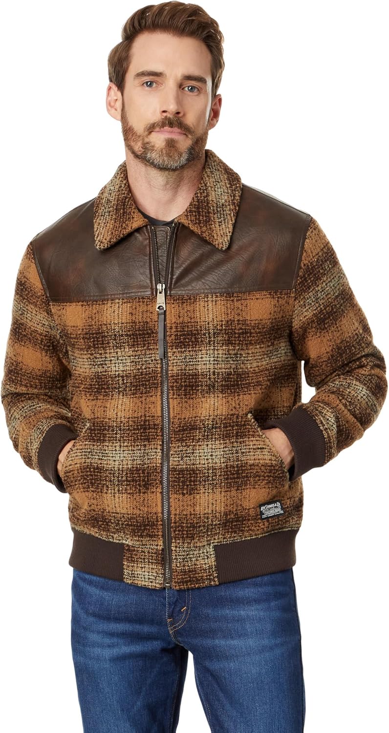 Мужская куртка-бомбер Levi's Men's Mixed Media Western Plaid, Brown Ombre
Мужская куртка-бомбер Levi's Men's Mixed Media Western Plaid, Brown Ombre