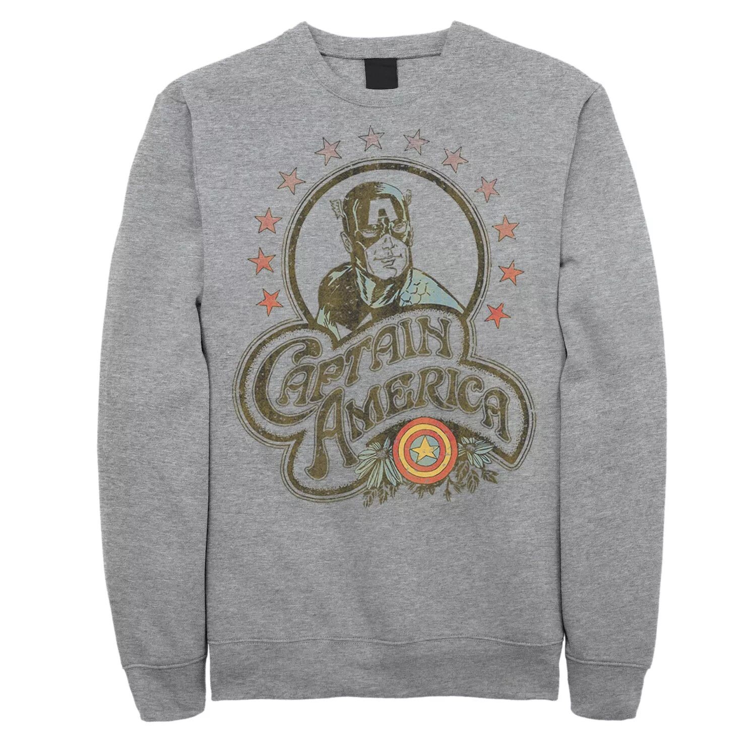 Мужская футболка с потертостями и звездами в стиле ретро «Капитан Америка» Marvel 
Мужская футболка с потертостями и звездами в стиле ретро «Капитан Америка» Marvel