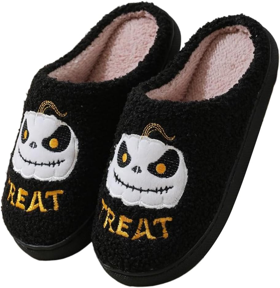 Тапочки BEHEGTYE на Хэллоуин для женщин и мужчин, пушистые теплые осенне-зимние милые тапочки с тыквой, черепом и привидением, удобные домашние тапочки-слипы для дома и улицы, черный
Тапочки BEHEGTYE на Хэллоуин для женщин и мужчин, пушистые теплые осенне-зимние милые тапочки с тыквой, черепом и привидением, удобные домашние тапочки-слипы для дома и улицы, черный