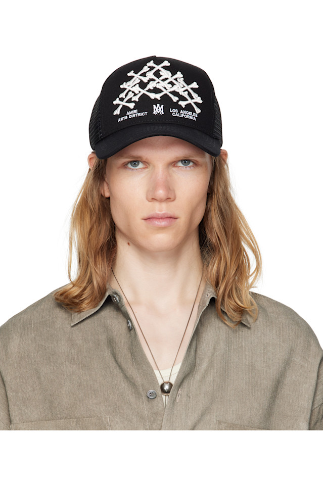 Кепка-дальнобойщик с принтом костей Amiri, черный
Кепка-дальнобойщик с принтом костей Amiri, черный