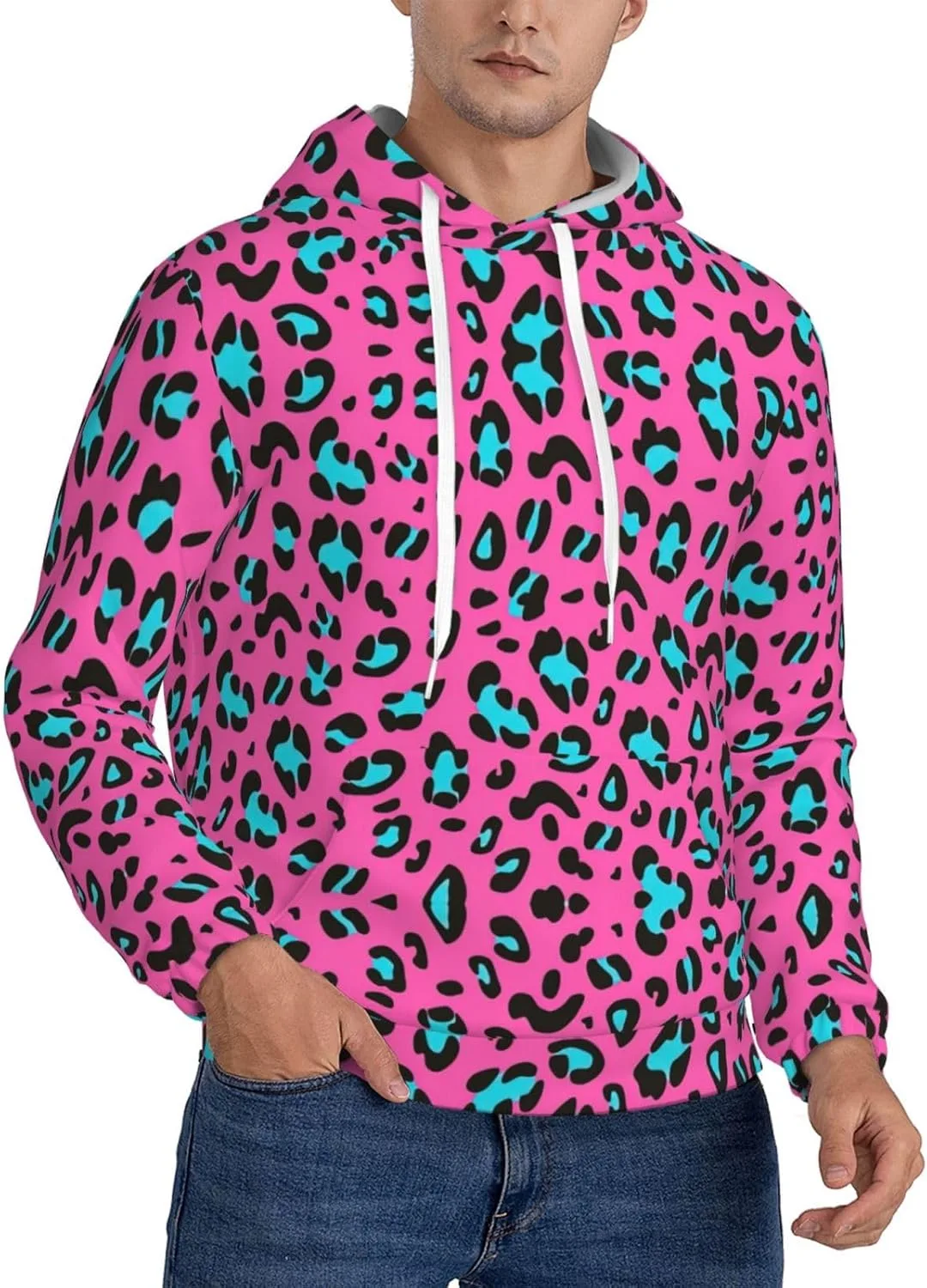 Мужская флисовая толстовка с капюшоном - мягкая, теплая, с карманом, модный леопардовый принт SamLng
Мужская флисовая толстовка с капюшоном - мягкая, теплая, с карманом, модный леопардовый принт SamLng