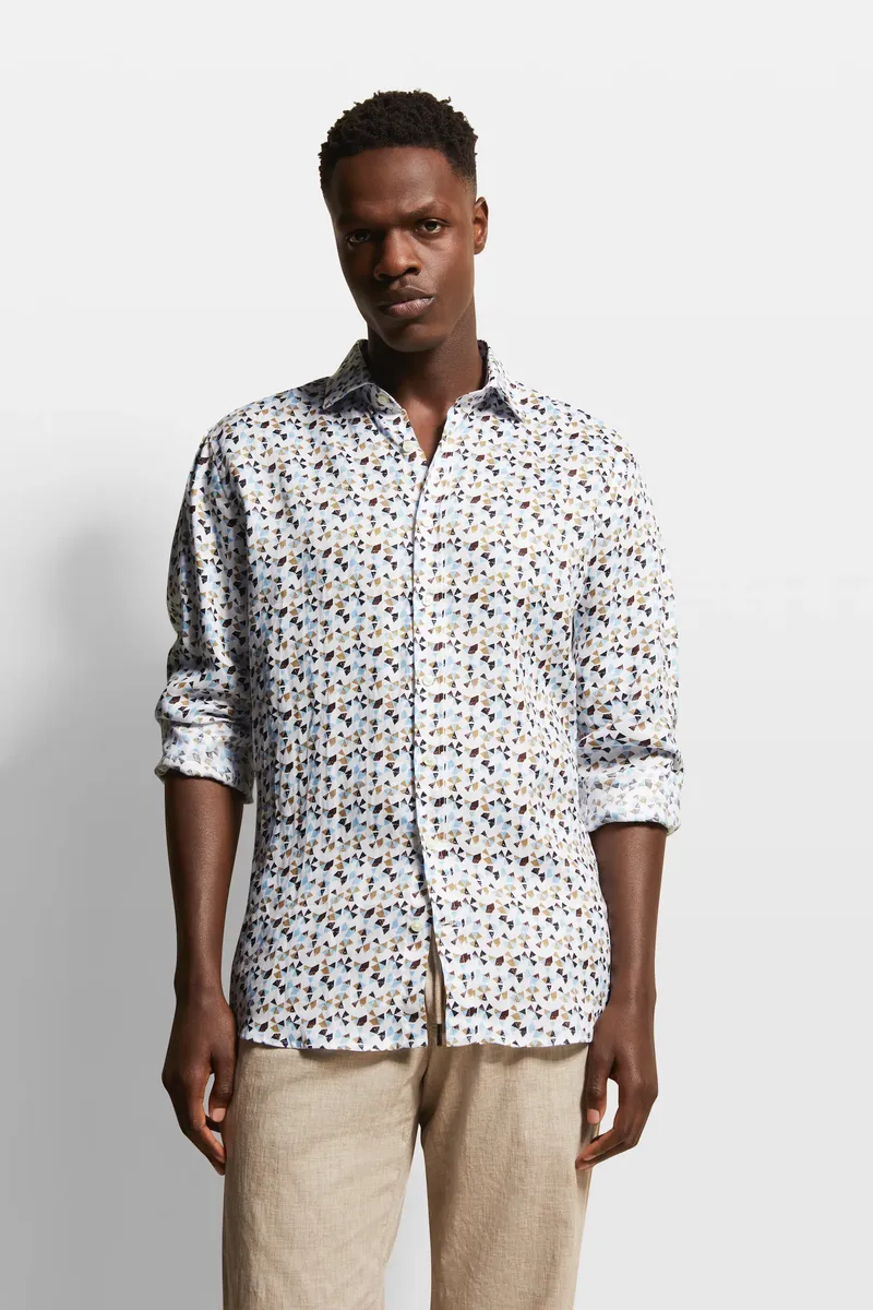 Рубашка bugatti с длинными рукавами, изготовлена из 100% льна, синий
Рубашка bugatti с длинными рукавами, изготовлена из 100% льна, синий