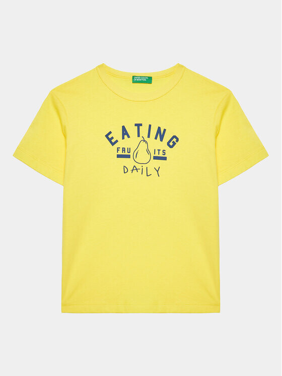 Футболка стандартного кроя United Colors Of Benetton, желтый 
Футболка стандартного кроя United Colors Of Benetton, желтый