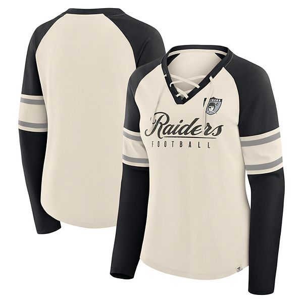 Женская футболка Las Vegas Raiders Hometown Gridiron Hero с V-вырезом и длинными рукавами реглан, цвет cream/black Fanatics
Женская футболка Las Vegas Raiders Hometown Gridiron Hero с V-вырезом и длинными рукавами реглан, цвет cream/black Fanatics