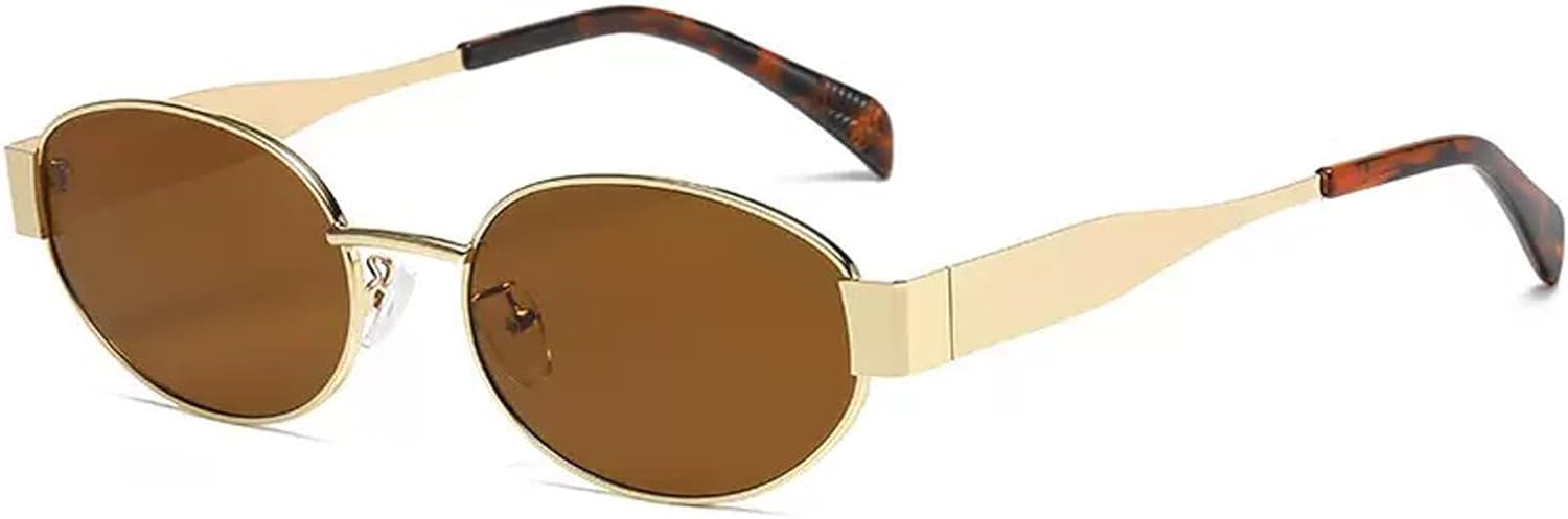 Ретро-солнцезащитные очки золотистого цвета овальной формы для женщин и мужчин, модные очки в металлической оправе, классические винтажные очки 90-х REELORATTA, Gold-brown
Ретро-солнцезащитные очки золотистого цвета овальной формы для женщин и мужчин, модные очки в металлической оправе, классические винтажные очки 90-х REELORATTA, Gold-brown