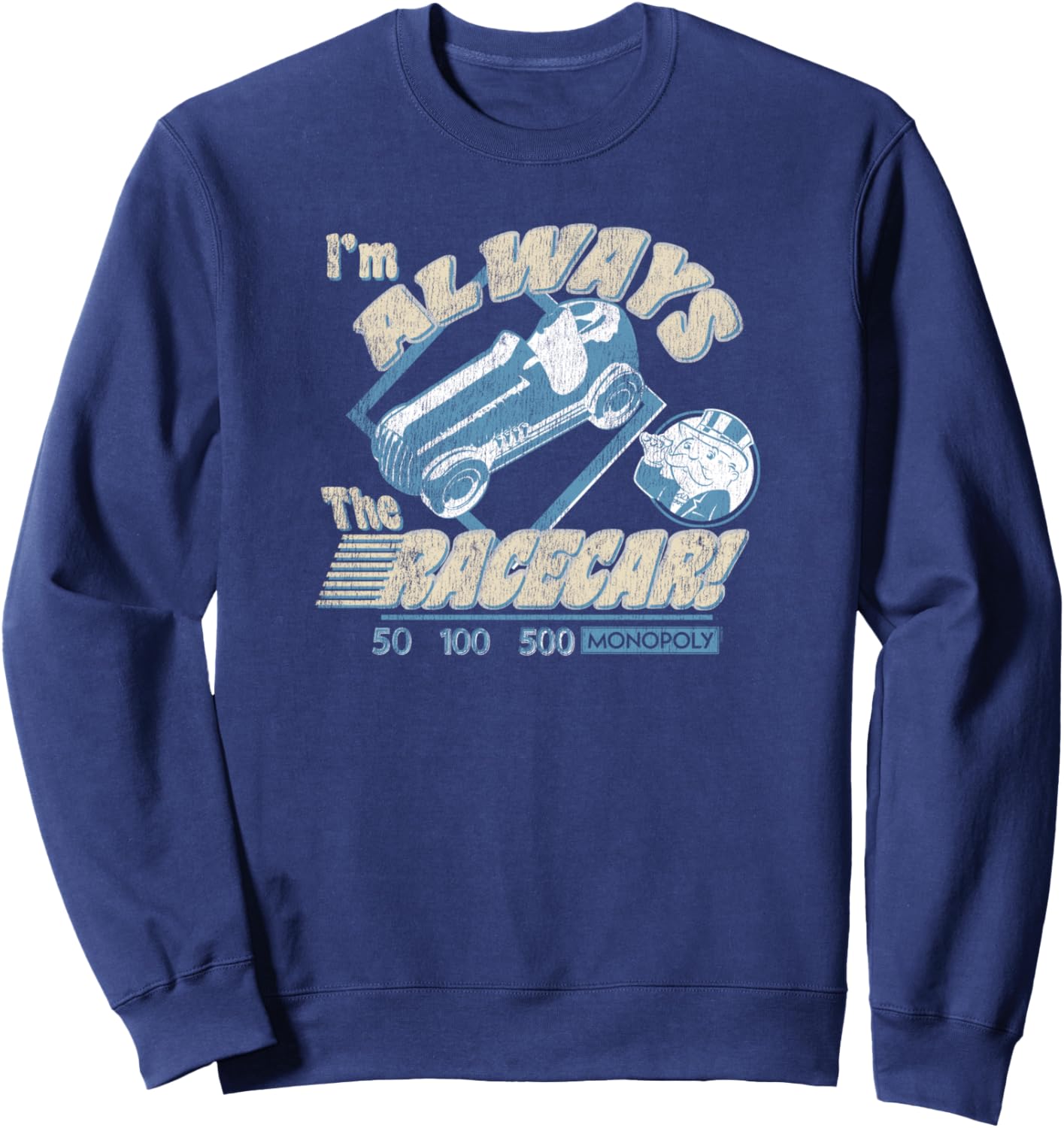 Винтажная толстовка с надписью «Монополия: Я всегда - жетон гоночного автомобиля» Monopoly, темно-синий
Винтажная толстовка с надписью «Монополия: Я всегда - жетон гоночного автомобиля» Monopoly, темно-синий