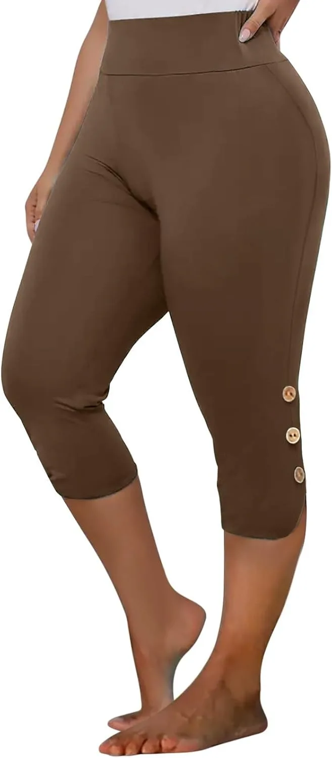 Плюс сайз капри для женщин с эластичной талией
Плюс сайз капри для женщин с эластичной талией