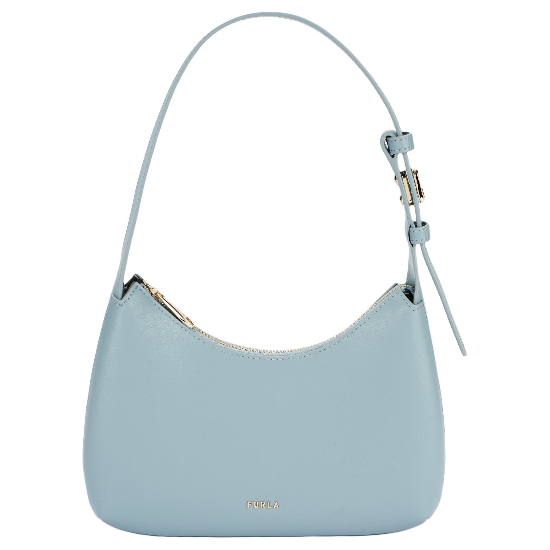 Furla Кожаная сумка через плечо малая женская черная серая белая красная, Gray