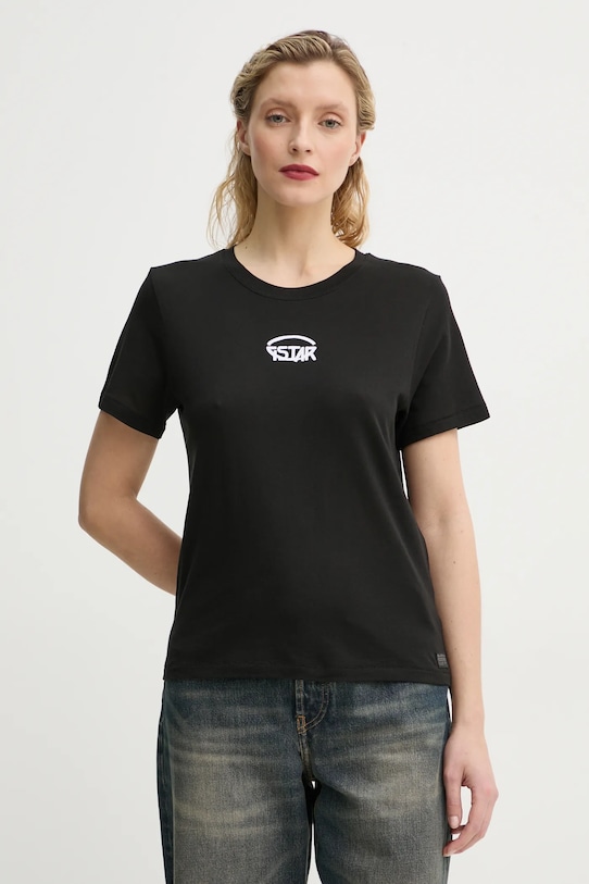 Хлопковая футболка G-Star, черный 
Хлопковая футболка G-Star, черный