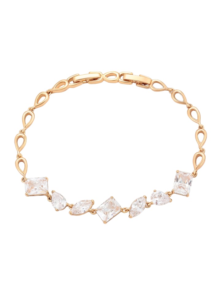 Faina Женский браслет с кристаллами, розовое золото, белый
Faina Женский браслет с кристаллами, розовое золото, белый