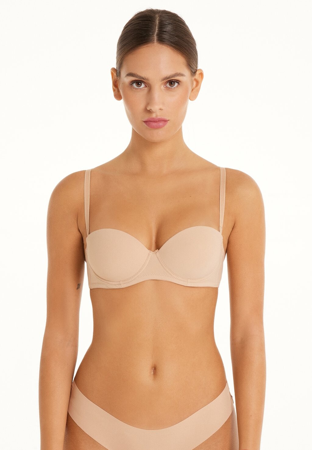 Бюстгальтер балконет MADRID SUPER PADDED BANDEAU ECO Tezenis, бежевый
Бюстгальтер балконет MADRID SUPER PADDED BANDEAU ECO Tezenis, бежевый