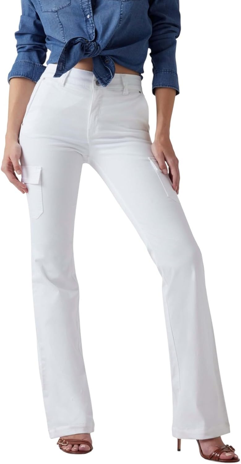 Джинсы GUESS Women's Eco Cargo Mini Boot, Pure White
Джинсы GUESS Women's Eco Cargo Mini Boot, Pure White