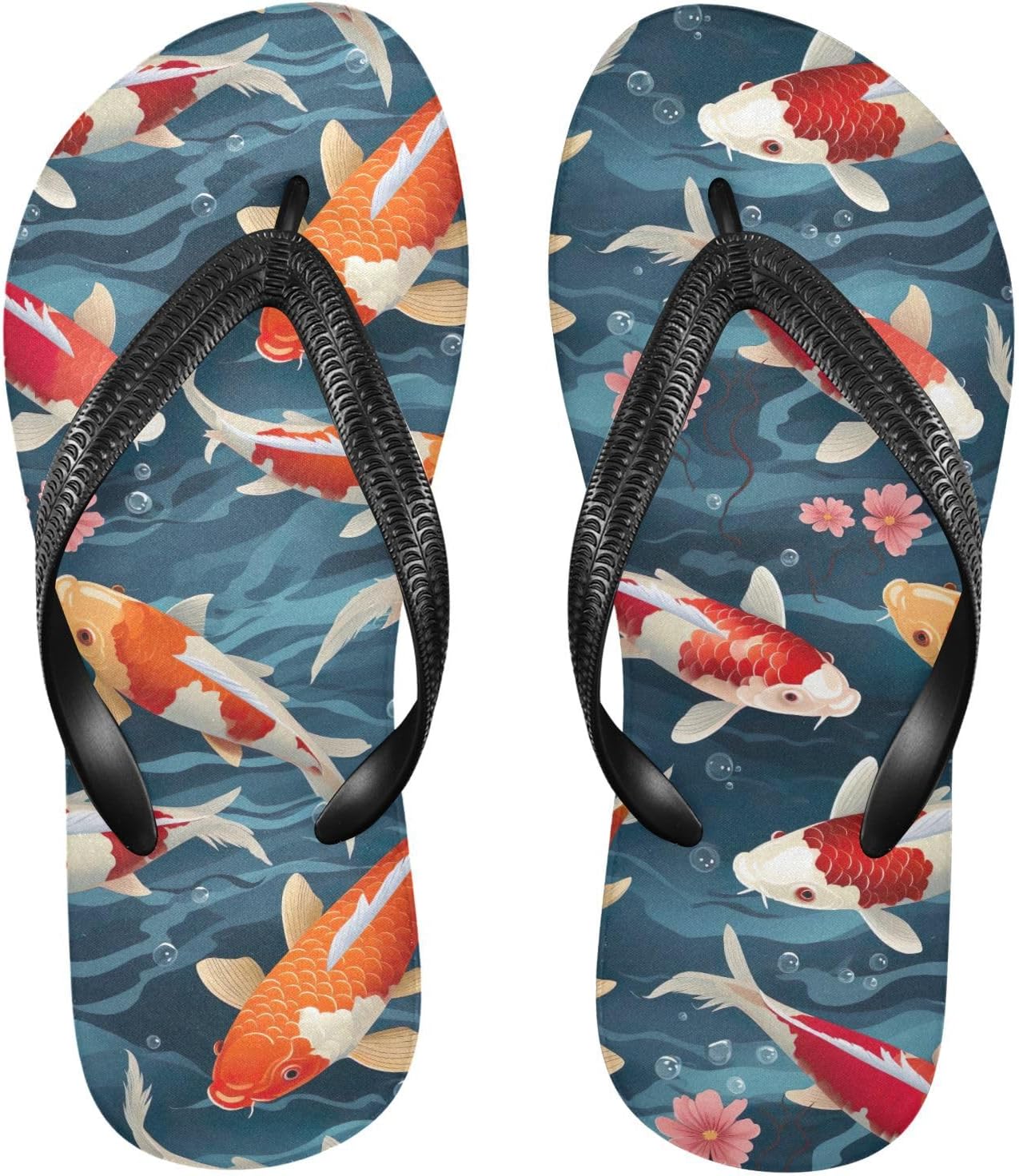 SPRIPORT Женские и мужские шлепанцы Koi Fishes Slim, удобные повседневные вьетнамки с мягкой стелькой и нескользящей резиновой подошвой, для ванной, душа, прогулок, летнего пляжа, Multicoloured
SPRIPORT Женские и мужские шлепанцы Koi Fishes Slim, удобные повседневные вьетнамки с мягкой стелькой и нескользящей резиновой подошвой, для ванной, душа, прогулок, летнего пляжа, Multicoloured