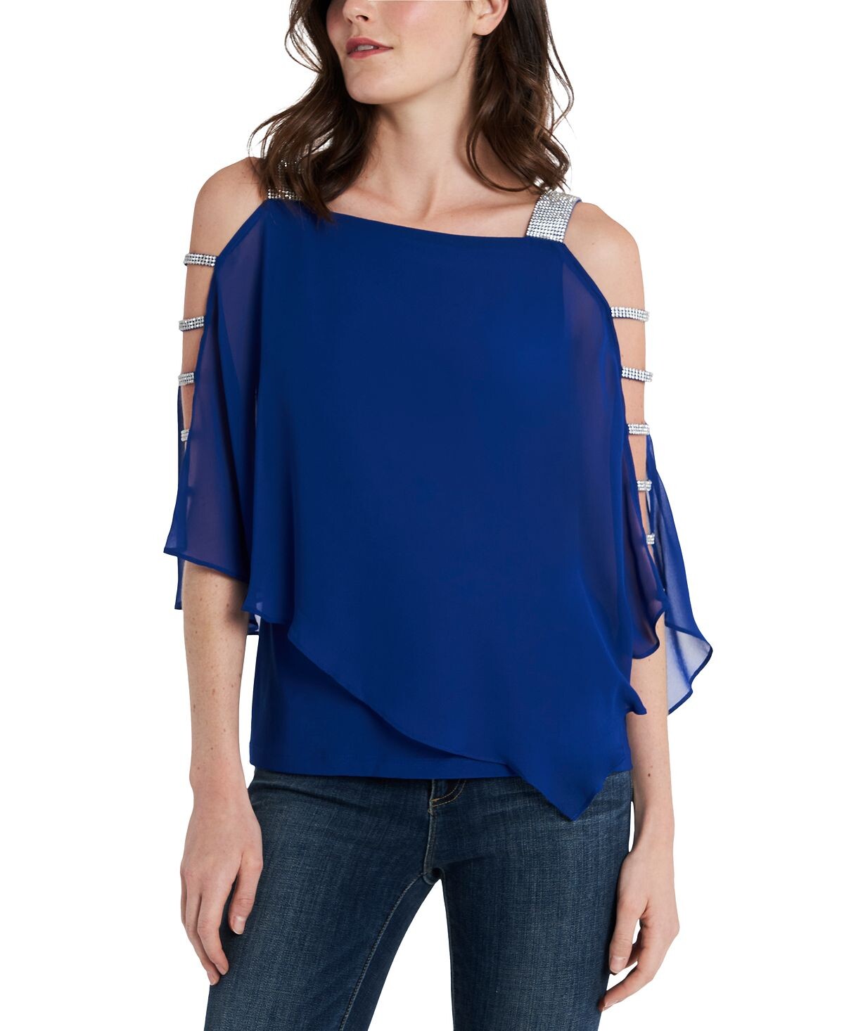 Украшенный топ с открытыми плечами MSK
Украшенный топ с открытыми плечами MSK