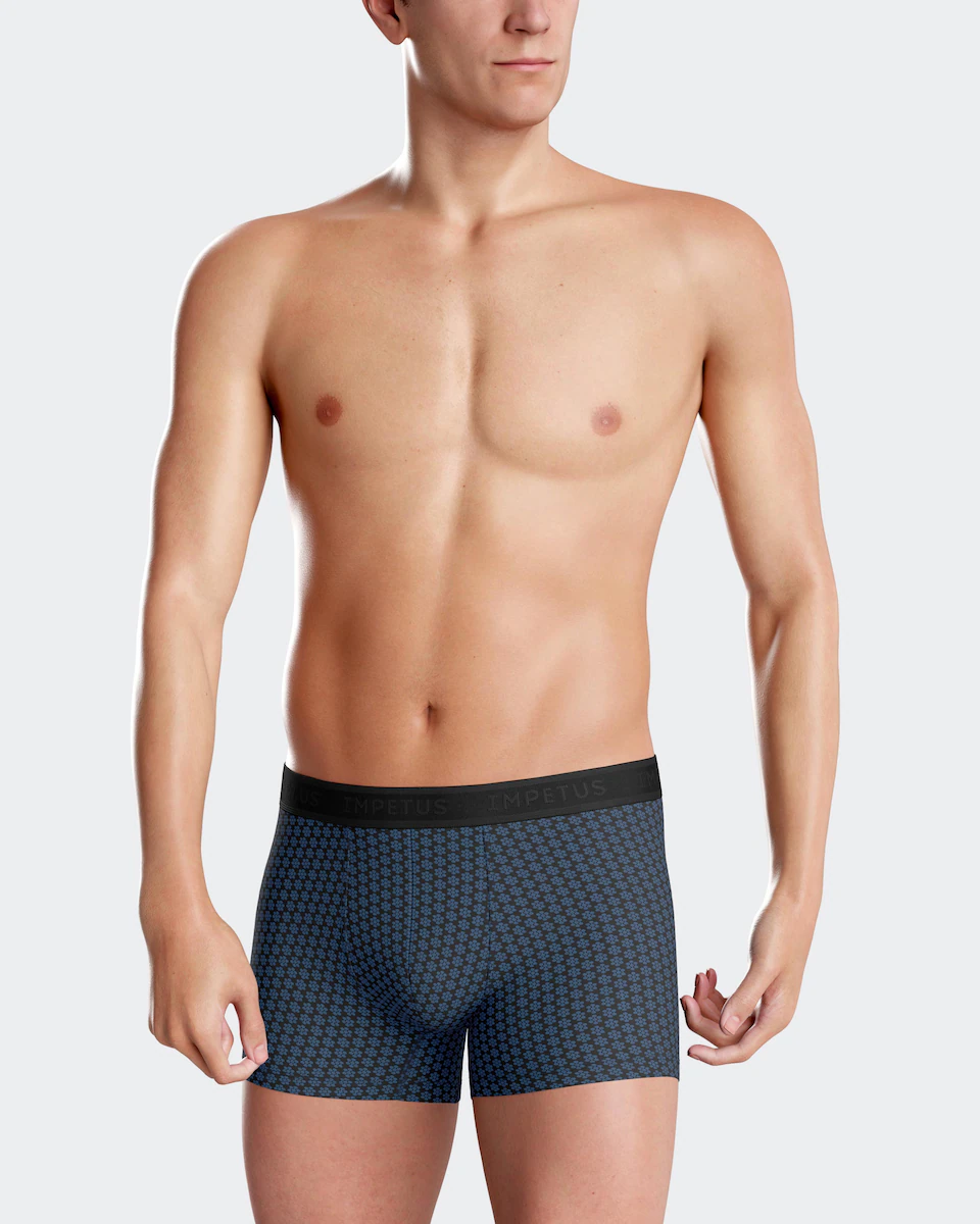 Мужские трикотажные боксеры синего цвета с принтом Impetus
Мужские трикотажные боксеры синего цвета с принтом Impetus