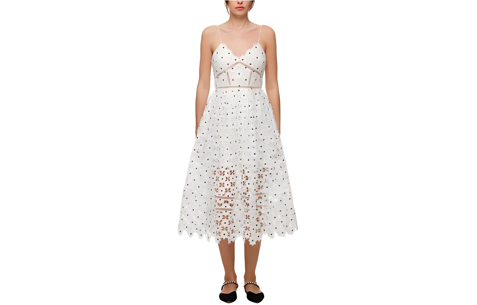 Женское белое платье-комбинация Self-portrait
Женское белое платье-комбинация Self-portrait