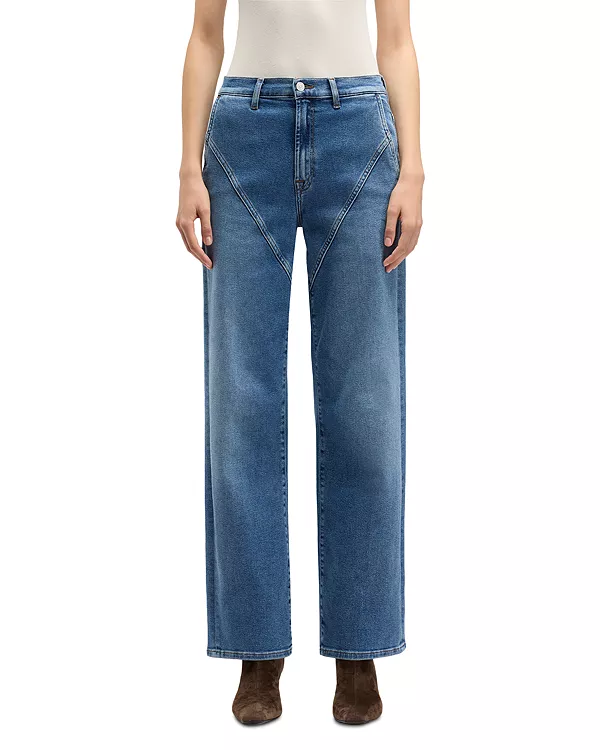 Прямые джинсы с высокой посадкой Stovepipe в цвете «океанстоун» 7 For All Mankind, синий
Прямые джинсы с высокой посадкой Stovepipe в цвете «океанстоун» 7 For All Mankind, синий