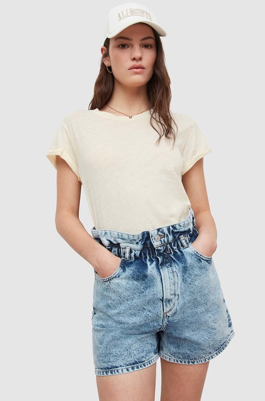 Хлопковая футболка AllSaints, белый
Хлопковая футболка AllSaints, белый