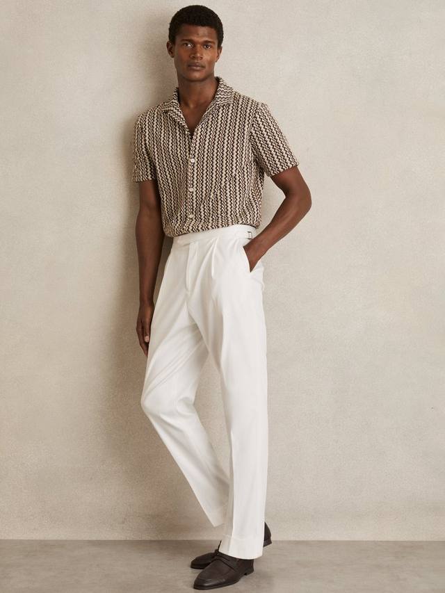 Vallata вязаная рубашка с кубинским воротником и зигзагообразным узором Reiss, Mid Brown
Vallata вязаная рубашка с кубинским воротником и зигзагообразным узором Reiss, Mid Brown