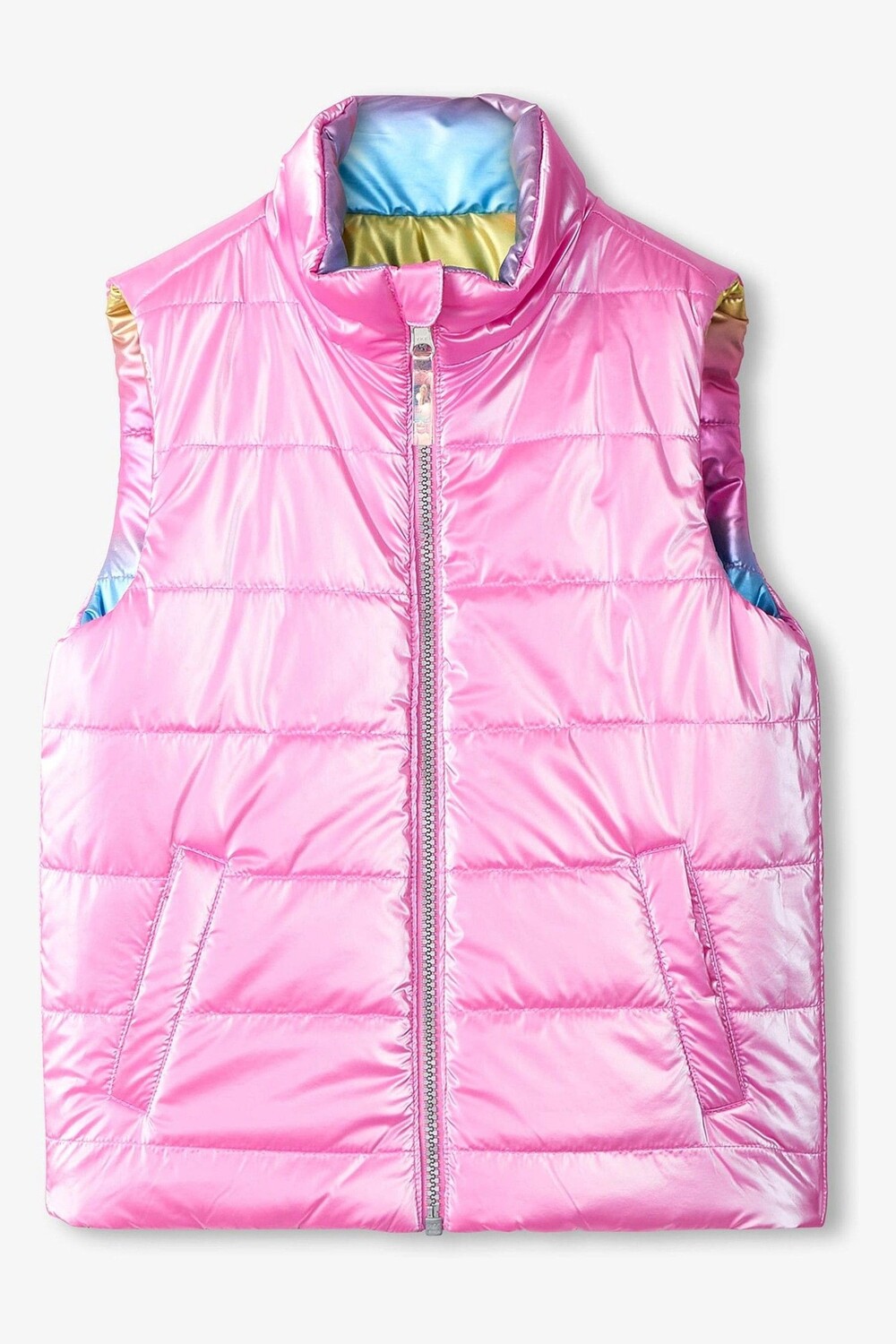 Двухсторонний стеганый жилет цвета радуги Hatley, розовый
Двухсторонний стеганый жилет цвета радуги Hatley, розовый