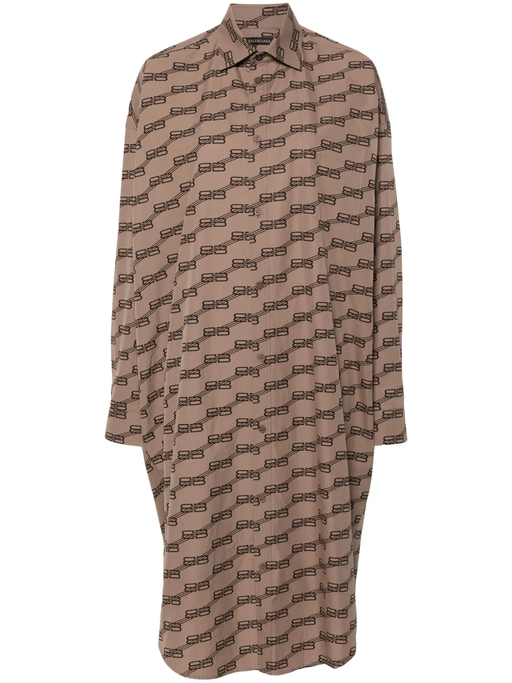 Платье-рубашка с монограммой BALENCIAGA, нейтральный
Платье-рубашка с монограммой BALENCIAGA, нейтральный