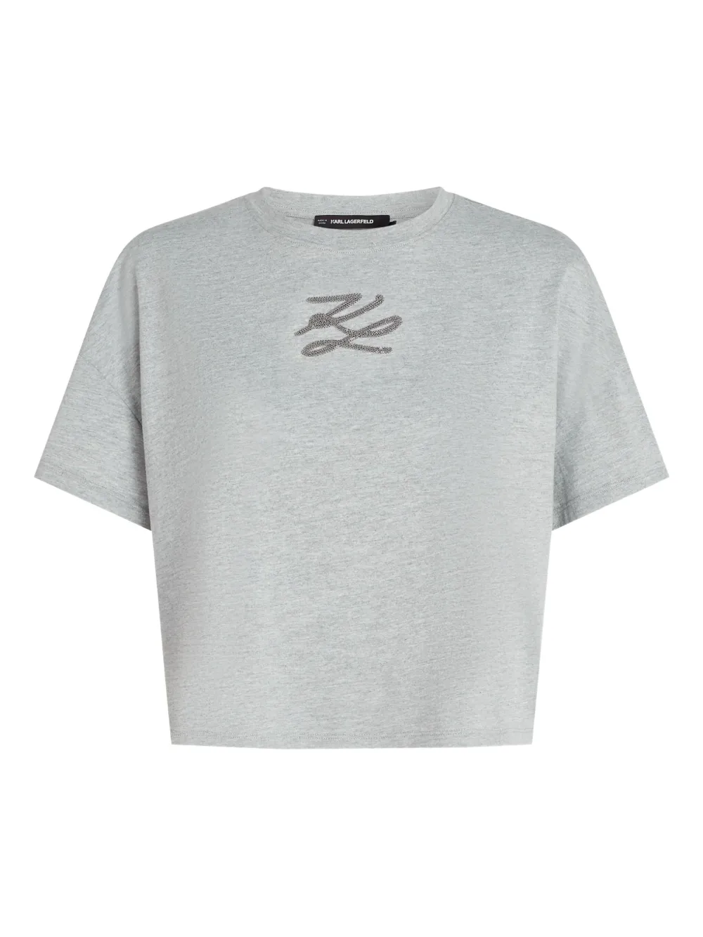 Футболка K/Autograph с пайетками KARL LAGERFELD, серый 
Футболка K/Autograph с пайетками KARL LAGERFELD, серый