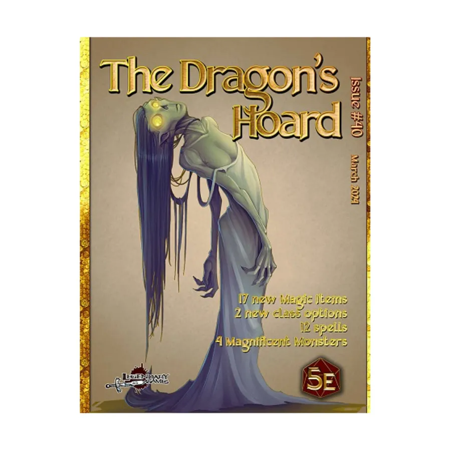 Dragon's Hoard - Issue #40, Dungeons & Dragons (5th Edition) - Dragon's Hoard (Legendary Games), мягкая обложка
Dragon's Hoard - Issue #40, Dungeons & Dragons (5th Edition) - Dragon's Hoard (Legendary Games), мягкая обложка