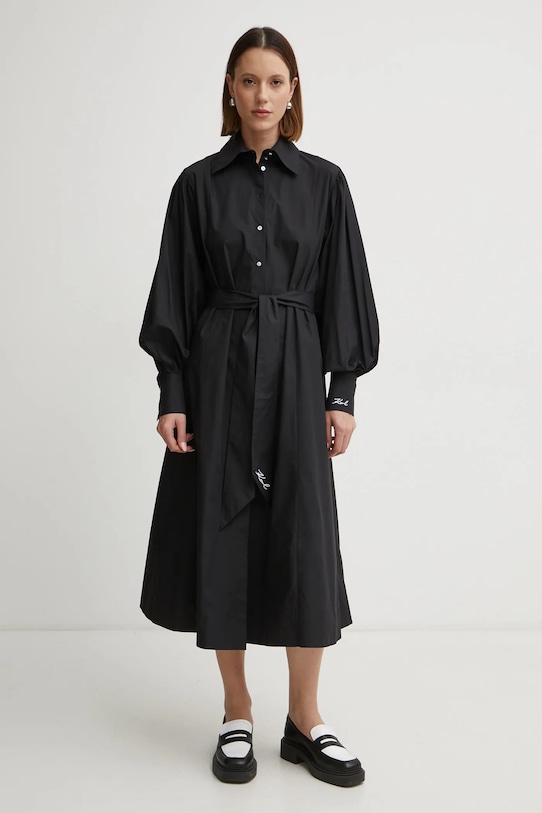 Хлопковое платье Karl Lagerfeld, черный
Хлопковое платье Karl Lagerfeld, черный