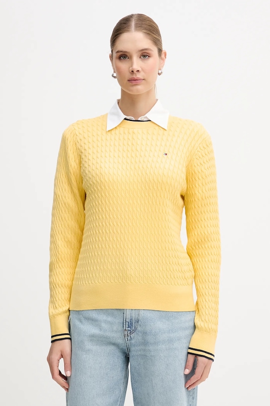 Хлопковый свитер Tommy Hilfiger, желтый
Хлопковый свитер Tommy Hilfiger, желтый