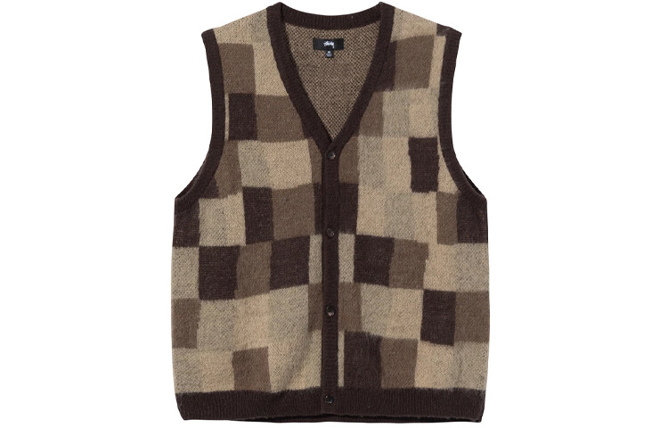 Жилет унисекс коричневый Stussy, коричневый 
Жилет унисекс коричневый Stussy, коричневый