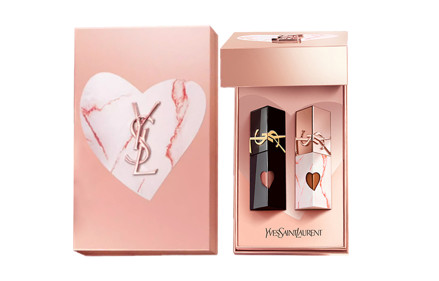 SAINT LAURENT Pink Gold Stone Qixi Limited мраморное сердце блеск для губ глянцевый легко растушевывается стойкий 5,5мл+5,5мл
SAINT LAURENT Pink Gold Stone Qixi Limited мраморное сердце блеск для губ глянцевый легко растушевывается стойкий 5,5мл+5,5мл