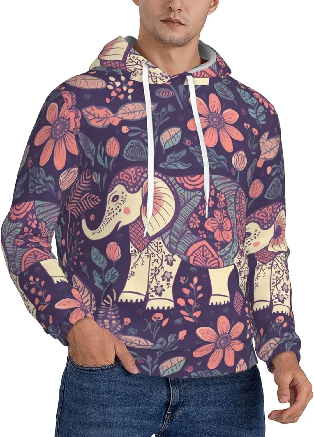 Мужская флисовая толстовка с капюшоном, худи с длинным рукавом и принтом Flower-Elephant KKLWEGU
Мужская флисовая толстовка с капюшоном, худи с длинным рукавом и принтом Flower-Elephant KKLWEGU